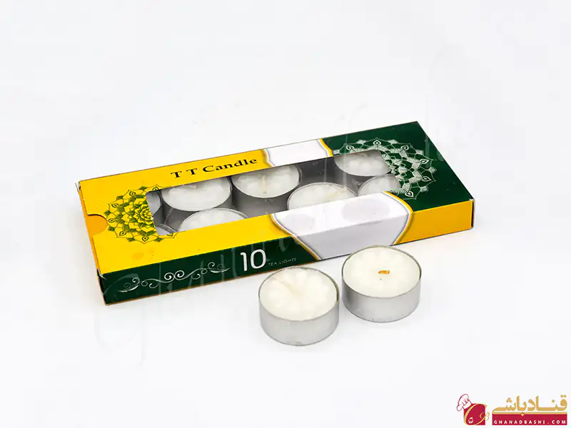 شمع وارمر طرح گل سفید بسته 10 عددی