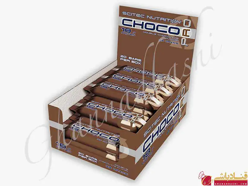 شکلات پروتئینی شوکو پرو دبل چاکلیت سایتک 50 گرمی بسته 20 تایی