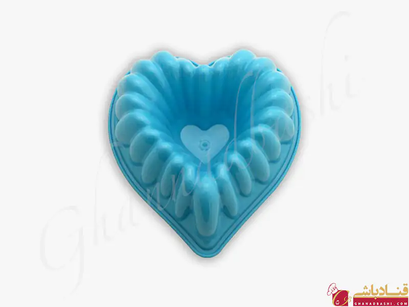 قالب پلاستیکی قلب شیفون دار متوسط